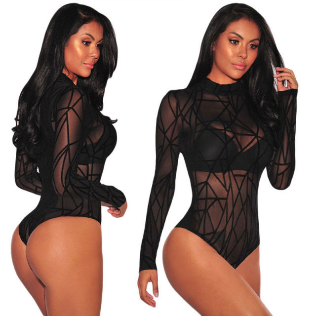 Long Sleeve Lace Bodysuit