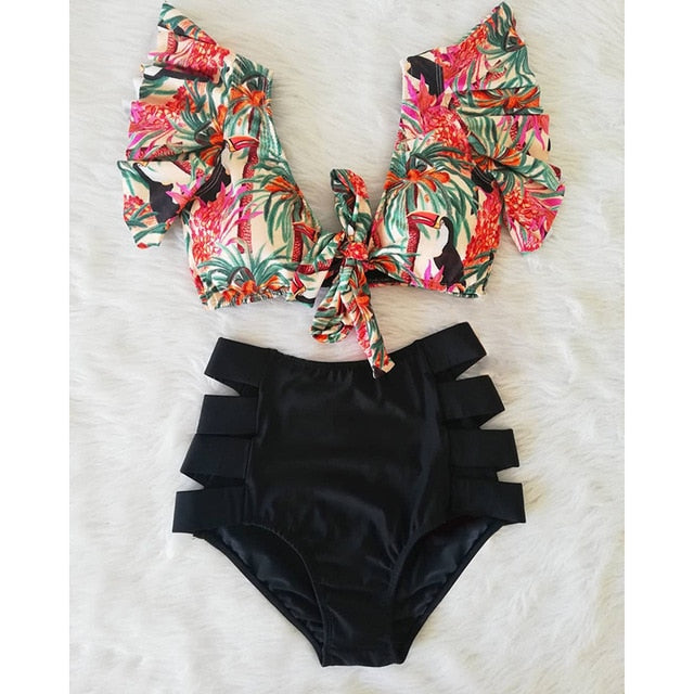 High Waisted Two Piece Bikini