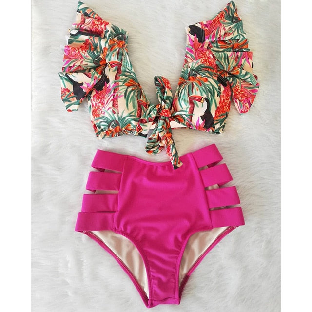 High Waisted Two Piece Bikini