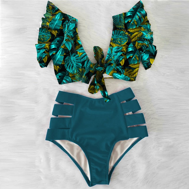 High Waisted Two Piece Bikini