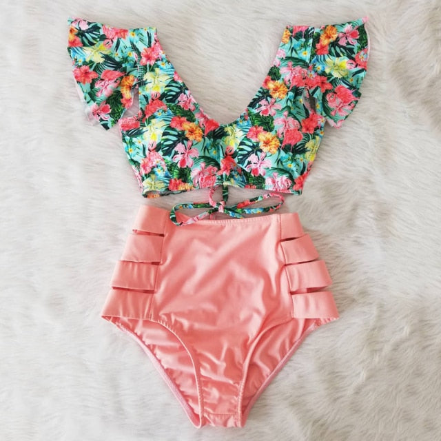 High Waisted Two Piece Bikini