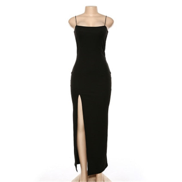 Thigh Split Maxi Bodycon Dress