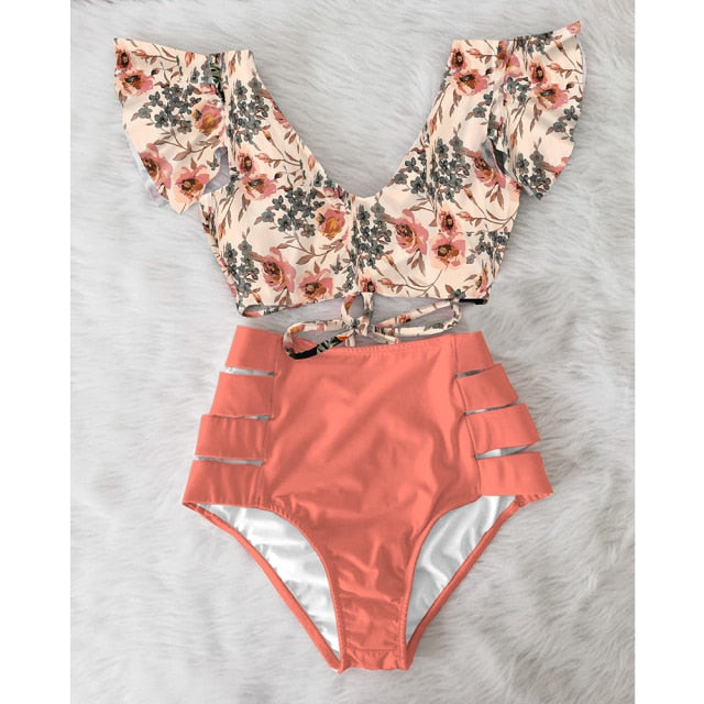 High Waisted Two Piece Bikini