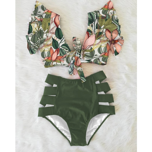 High Waisted Two Piece Bikini