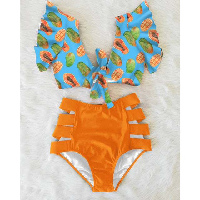 High Waisted Two Piece Bikini