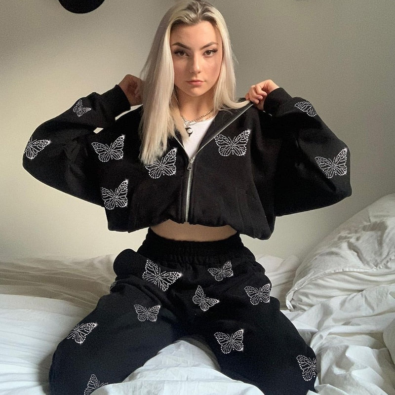 Butterfly Print Co-ord Tracksuit